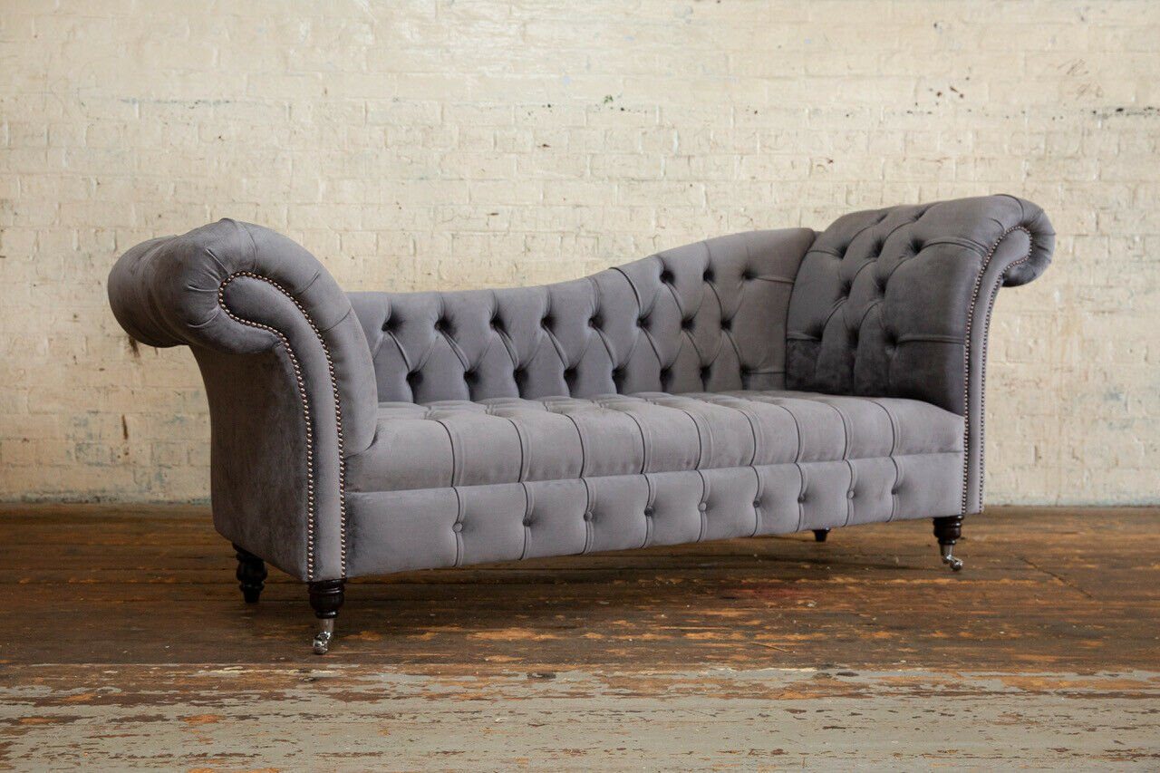 Stoffsofas, Sitz Textil Polster Die Klassische mit Couch Knöpfen. JVmoebel Chesterfield Chesterfield-Sofa Rückenlehne Sofa