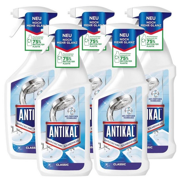 Antikal Antikal Kalkreiniger Spray 750ml – Entfernt hartnäckige Kalkbeläge (5e Badreiniger