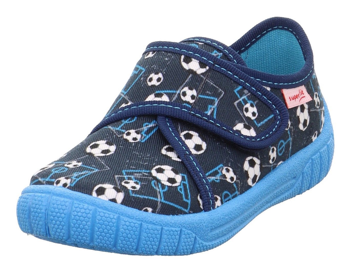 Superfit BILL WMS: Mittel Hausschuh Kindergartenschuh mit Motivdruck, Größenschablone zum Download