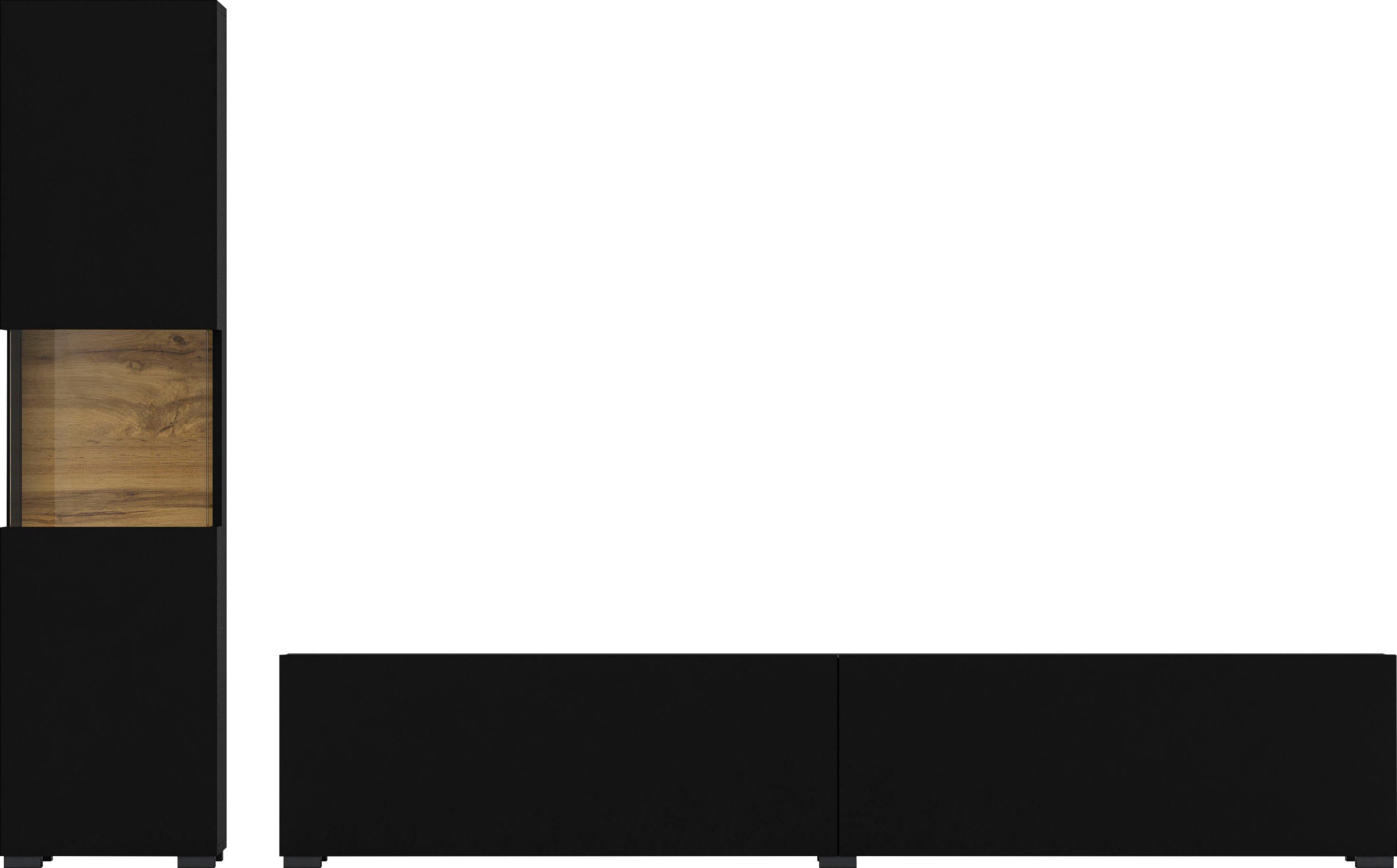 INOSIGN Wohnwand Ava, Wohnzimmer-Set hängend/stehend montierbar, Vitrine, L günstig online kaufen