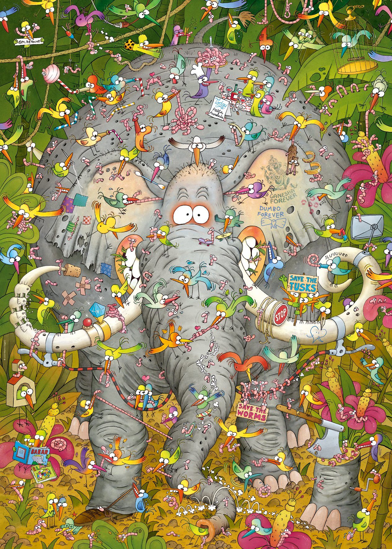Puzzleteile, Made Degano, Life, Europe in Puzzle Elephant's HEYE 1000