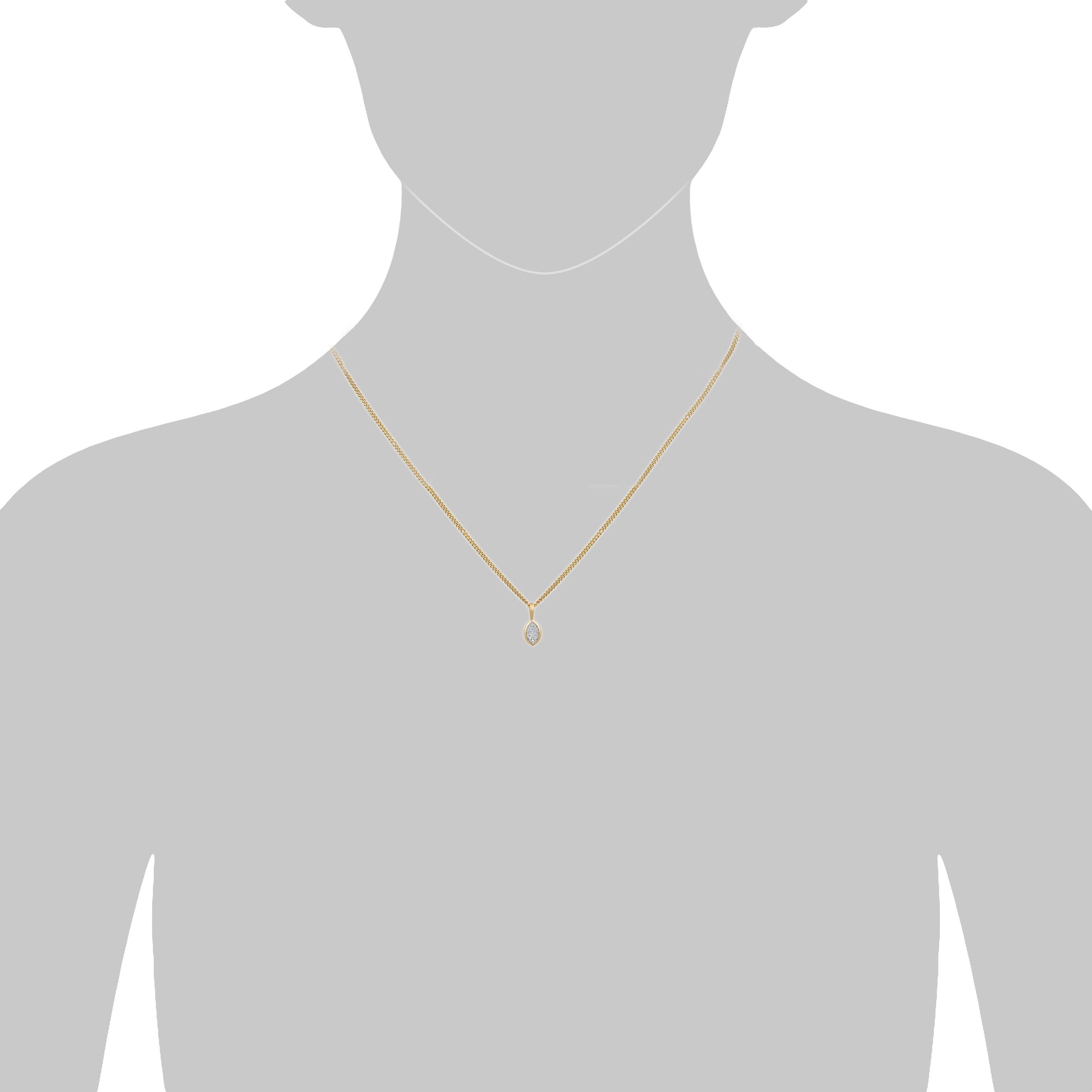 Orolino Kette mit Anhänger Gold 585 mit 6 natürlichen Brillanten zus. 0,03ct.