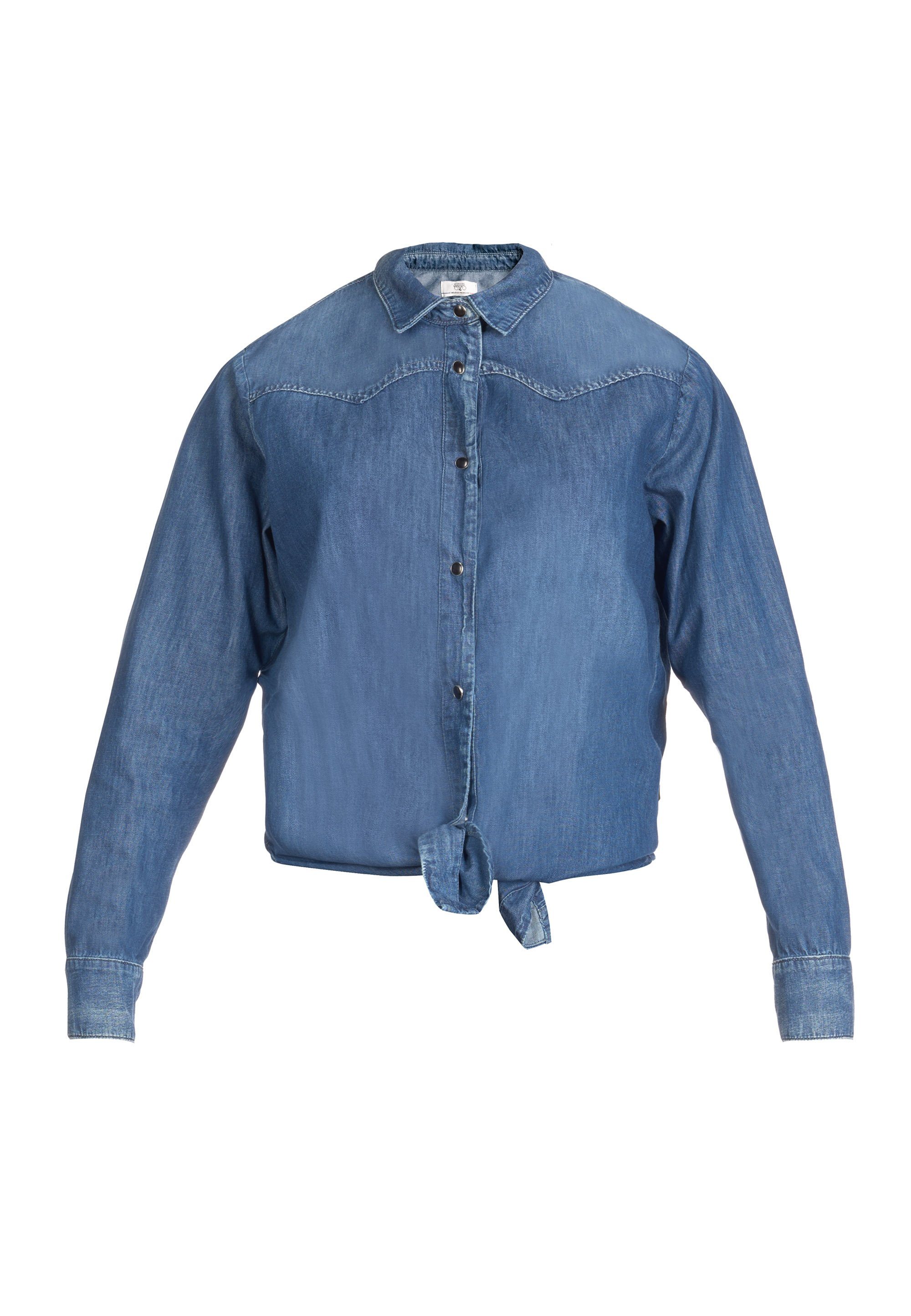 Cerises Temps Klassische tollem in FELIXA Le Jeans-Look Des Bluse