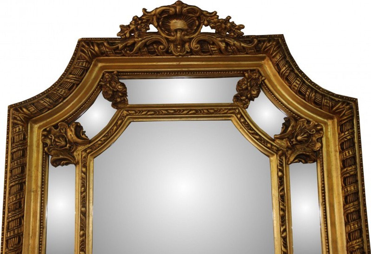 Casa Padrino Barockspiegel Barock 117 cm Wandspiegel Luxus Prunkvoll 205 & B cm, H Edel - Gold