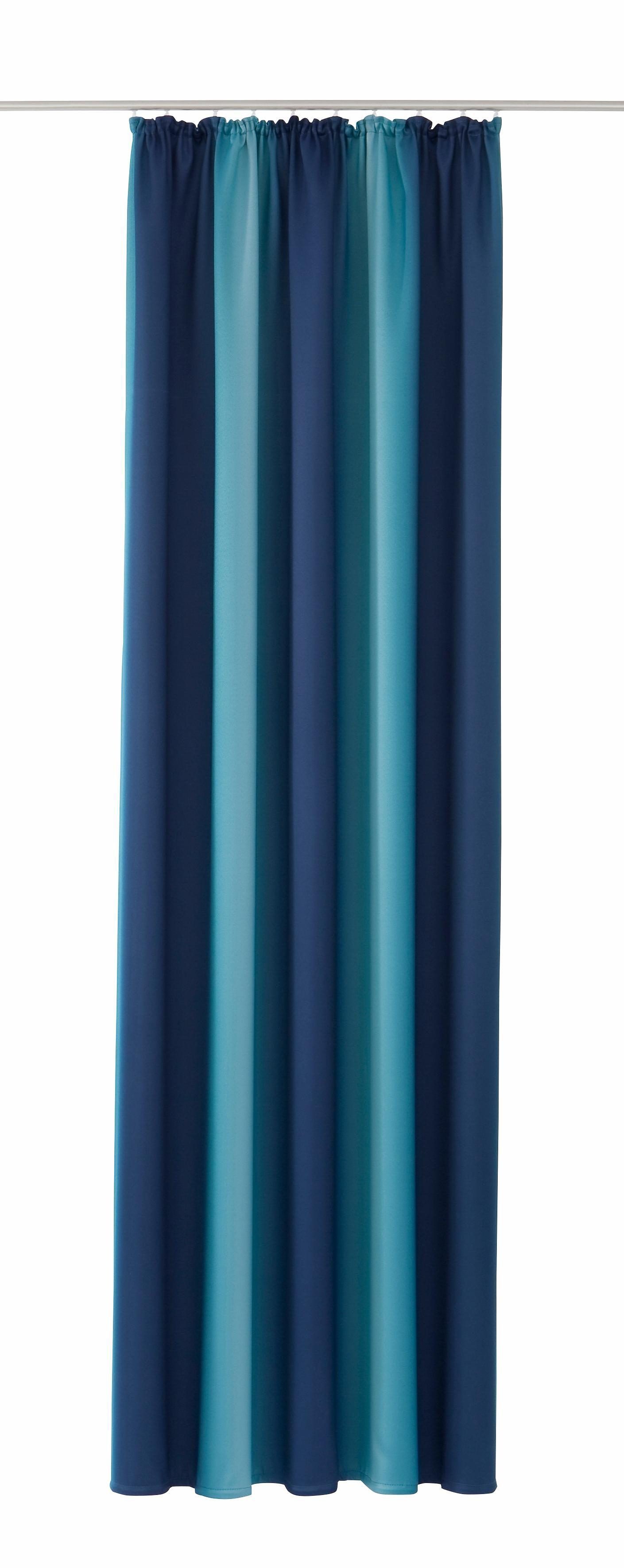 Verdunkelungsvorhang Bondo, my home, Kräuselband verdunkelnd Fertiggardine, (1 Gardine, Vorhang, blau verdunkelnd, St)