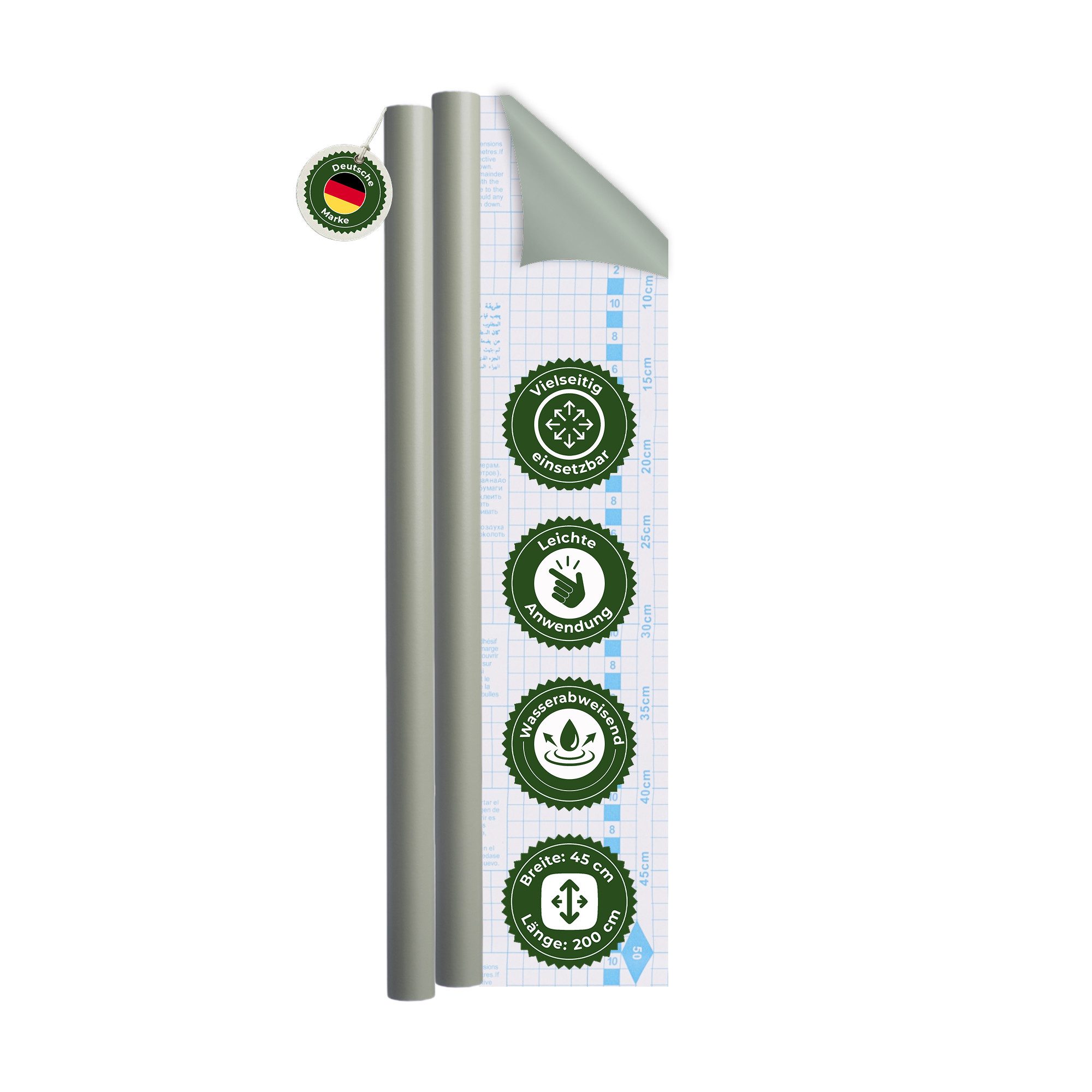 Veluxis Möbelfolie Veluxis® Möbelfolie für Küche & Bad, (2St), selbstklebend & reißfest – wasserfest & hitzebeständig