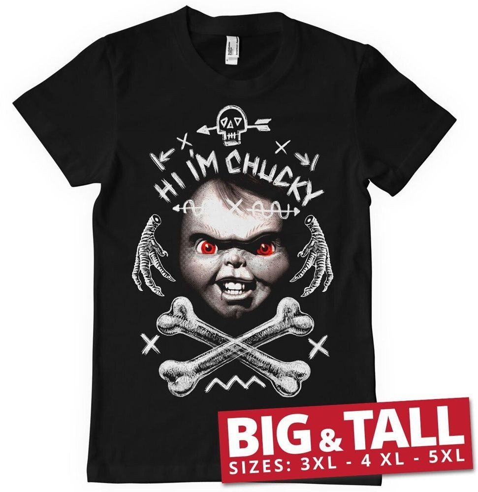 Chucky T-Shirt Hi I'm Chucky Big Tall T-Shirt