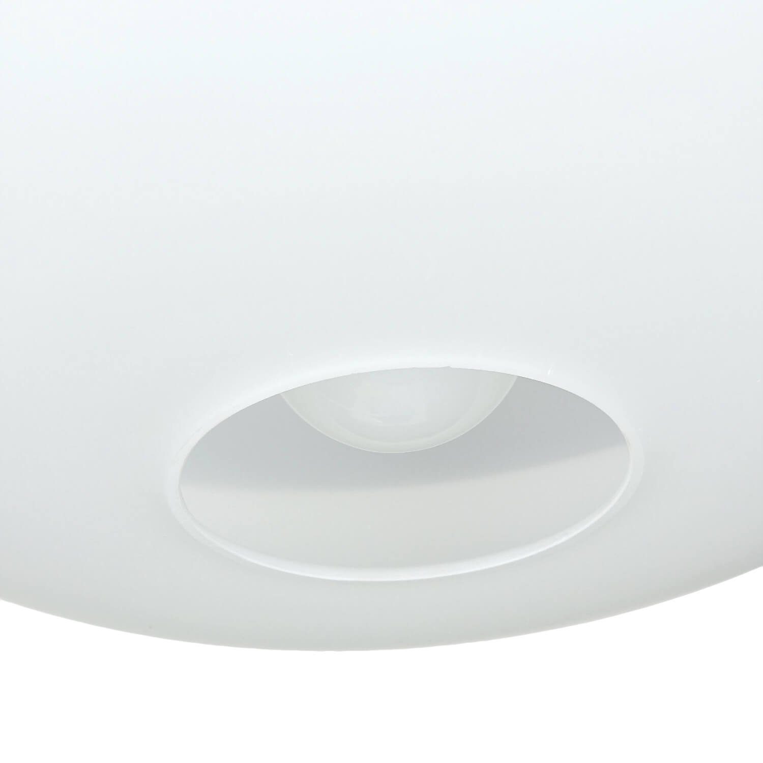 in Chrom Leuchtmittel, Glasschirm Nachttischlampe Licht-Erlebnisse E27 cm KIOMA, 45 hoch Tischleuchte ohne Bauhaus