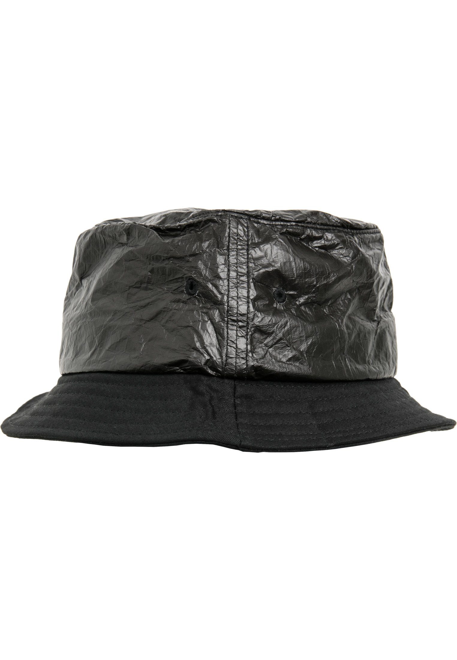 Cap Bucket Hat Hat Bucket black Flexfit Flex Paper Crinkled