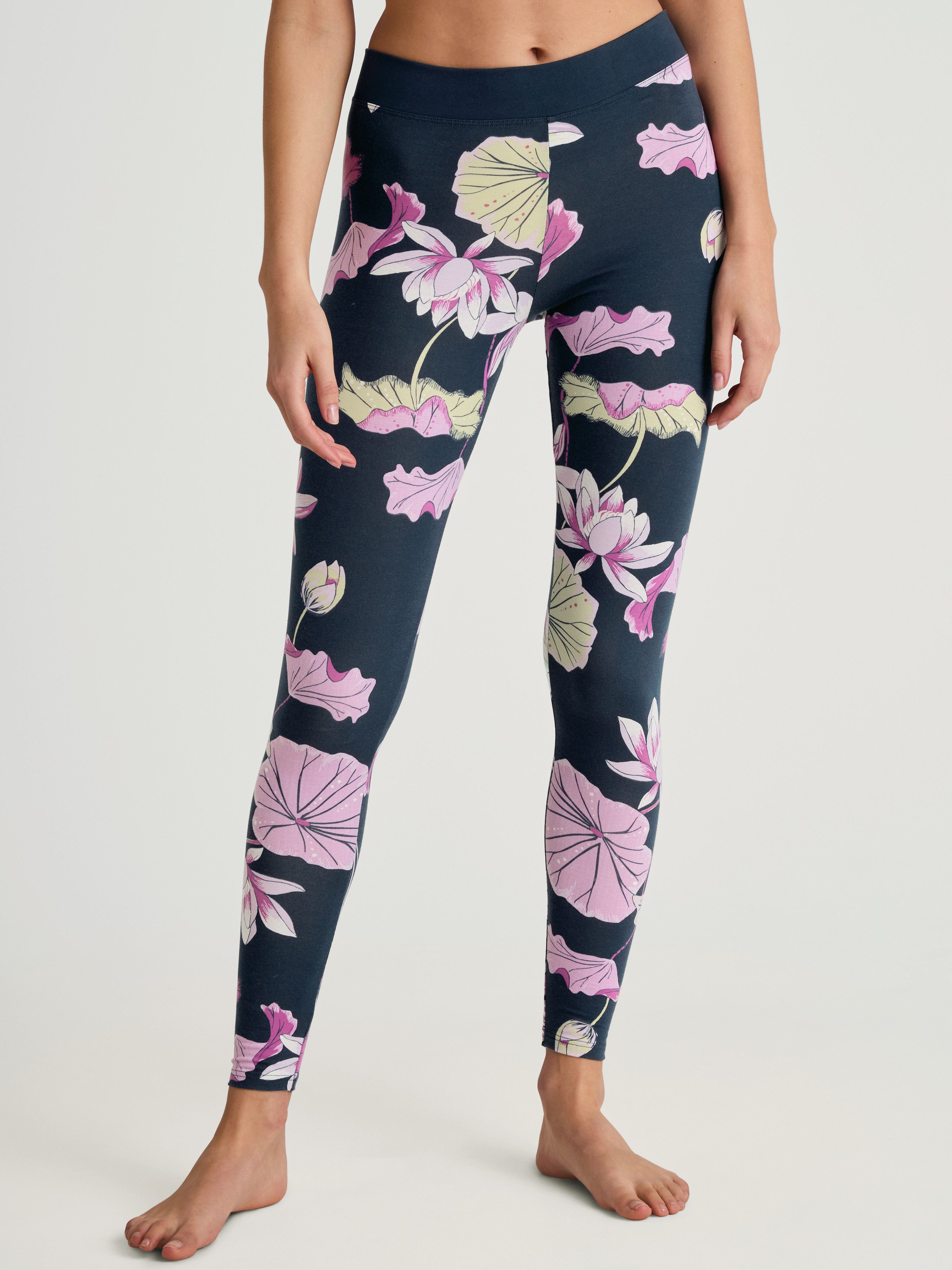 CALIDA Легінси Elastic Trend floraler Print, Baumwollmix, weicher elastischer Bund, bequem