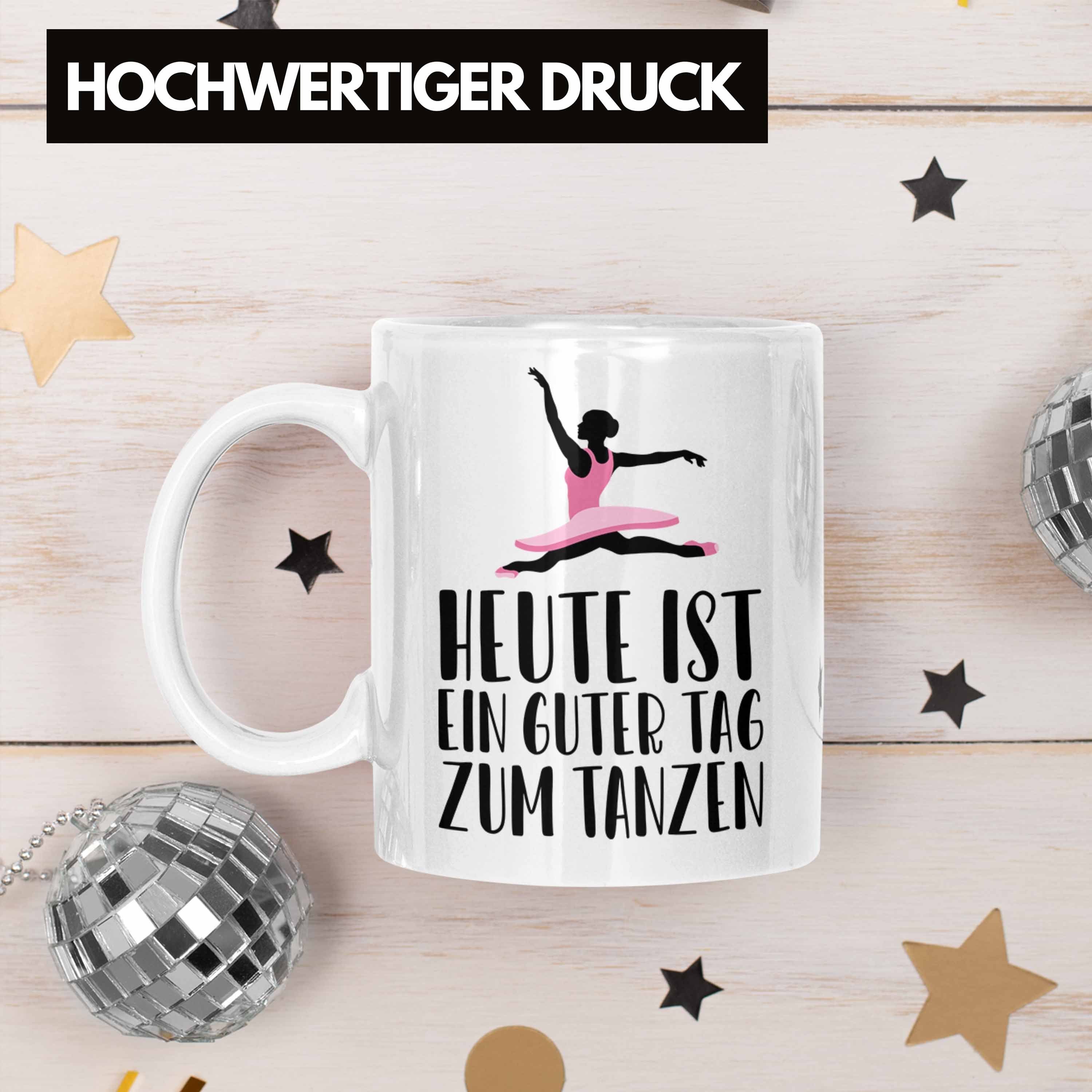 Weiss Tänzerin Geschenkideen Tanzen Tasse Trendation Lehrerin Kinder Geschenk - Spruch Mädchen Tasse Frau Trendation Tanz-Lehrer