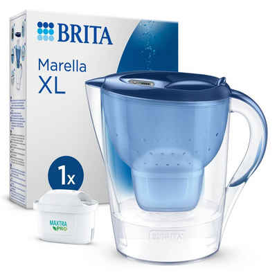 BRITA Wasserfilter Brita Tischwasserfilter Marella XXL blau, 3,5 l