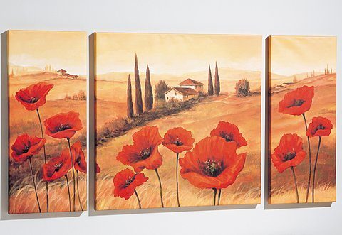 Home affaire Wandbild »Toskana«, 3tlg., 1x 70/70 cm, 2x 30/70 cm-Otto