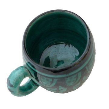 SIMANDRA Tasse Keramik Tasse Klein marokkanische Bemalung handbemalt, Keramik
