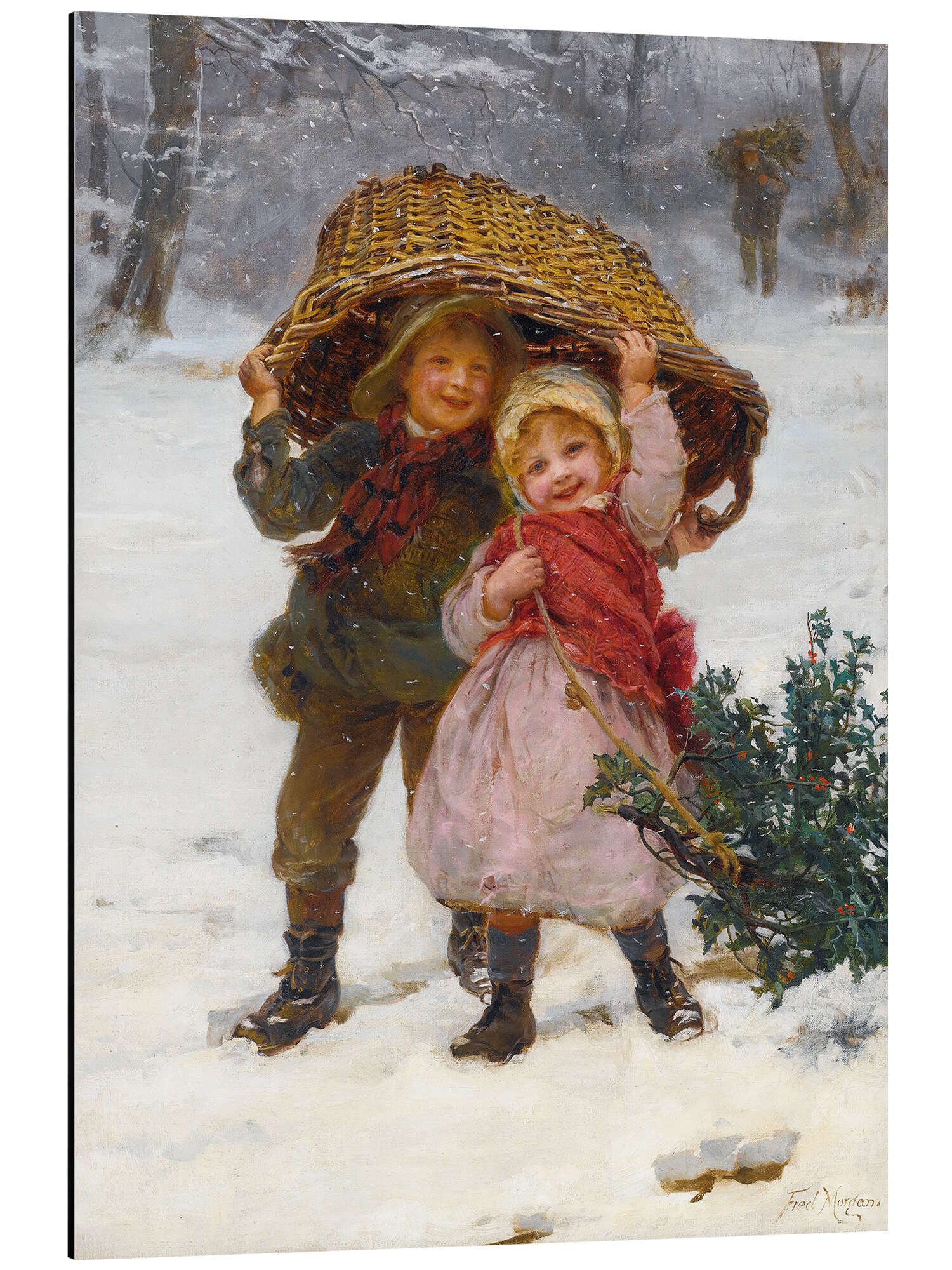 Posterlounge Alu-Dibond-Druck Frederick Morgan, Weihnachtszeit, Malerei