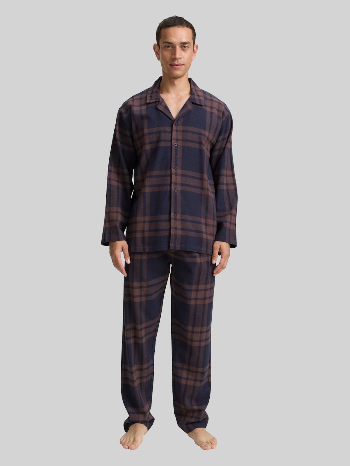 TOM TAILOR Pyjama Unterwäsche (2 tlg) Pyjama-Set mit Karomuster