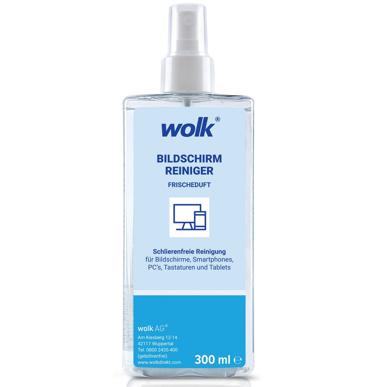 wolk Bildschirmreiniger 300 ml - ohne Alkohol - Reinigungsspray