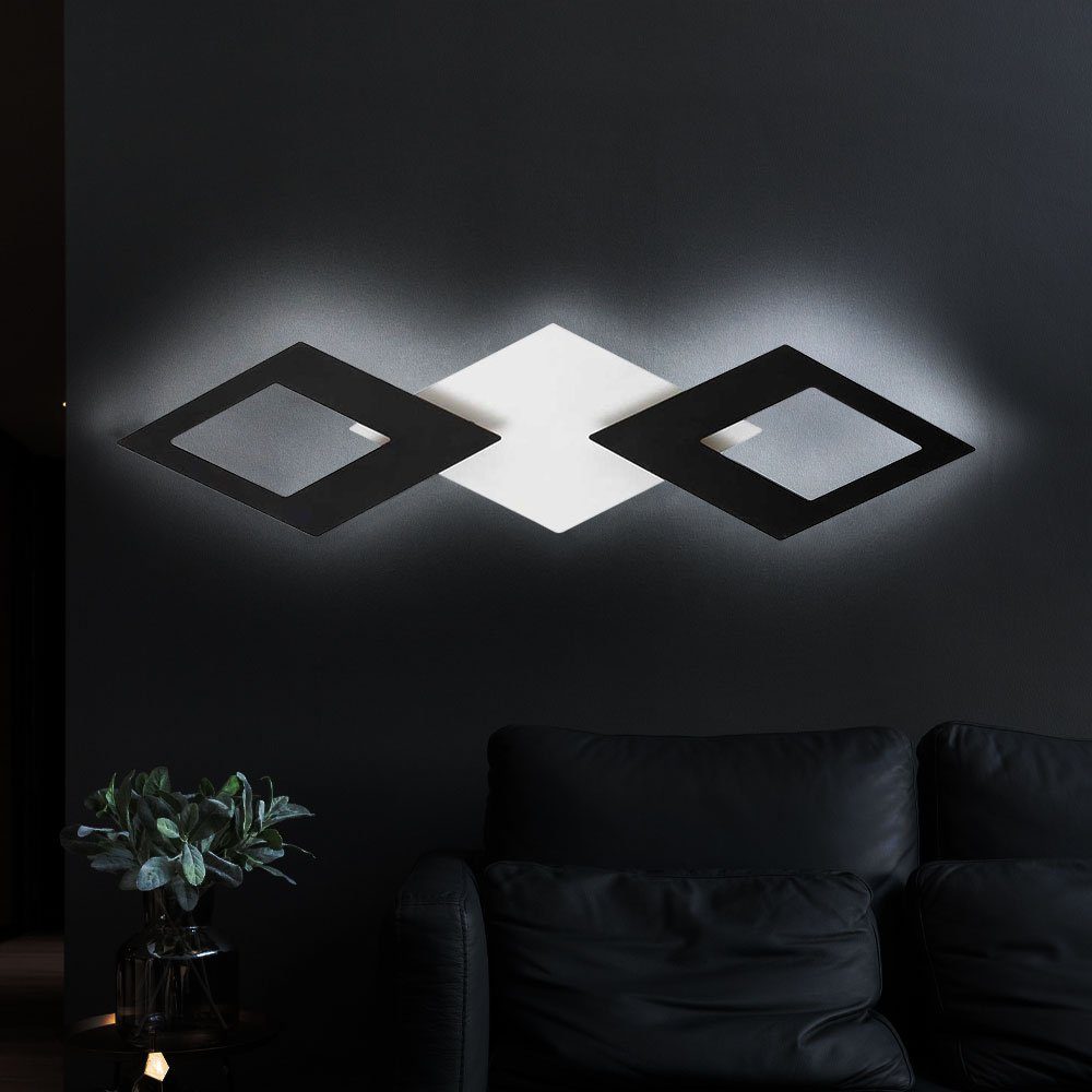 Designleuchte LED etc-shop Warmweiß, LED verbaut, Wohnzimmer fest Flur Wandleuchte LED-Leuchtmittel Wandlampe Lampen Wandleuchte,