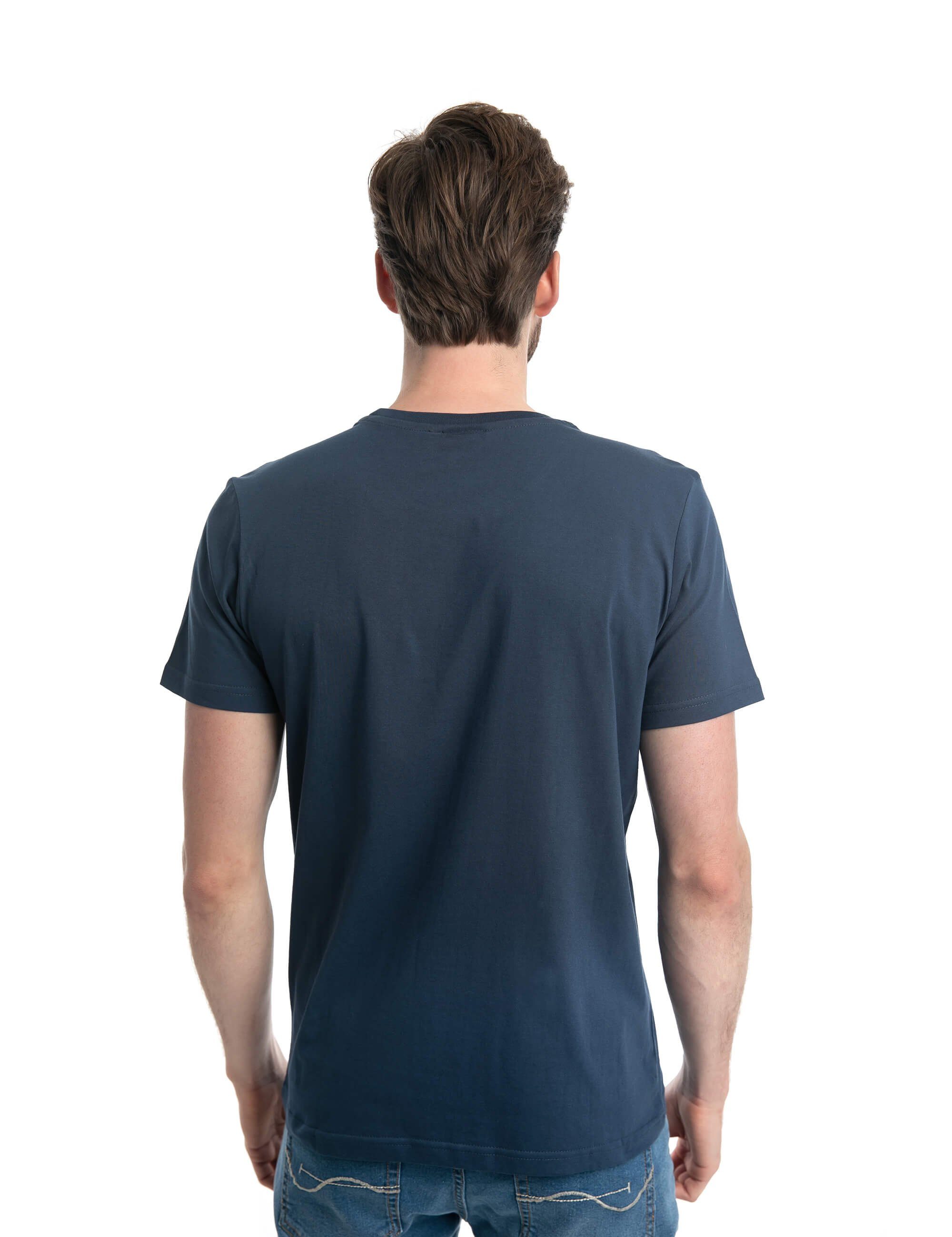 ROADSIGN australia T-Shirt Roadsign BCI-Baumwolle Logo-Aufdruck, % Lifestyle mit Navy Rundhalsausschnitt & 100 (1-tlg)