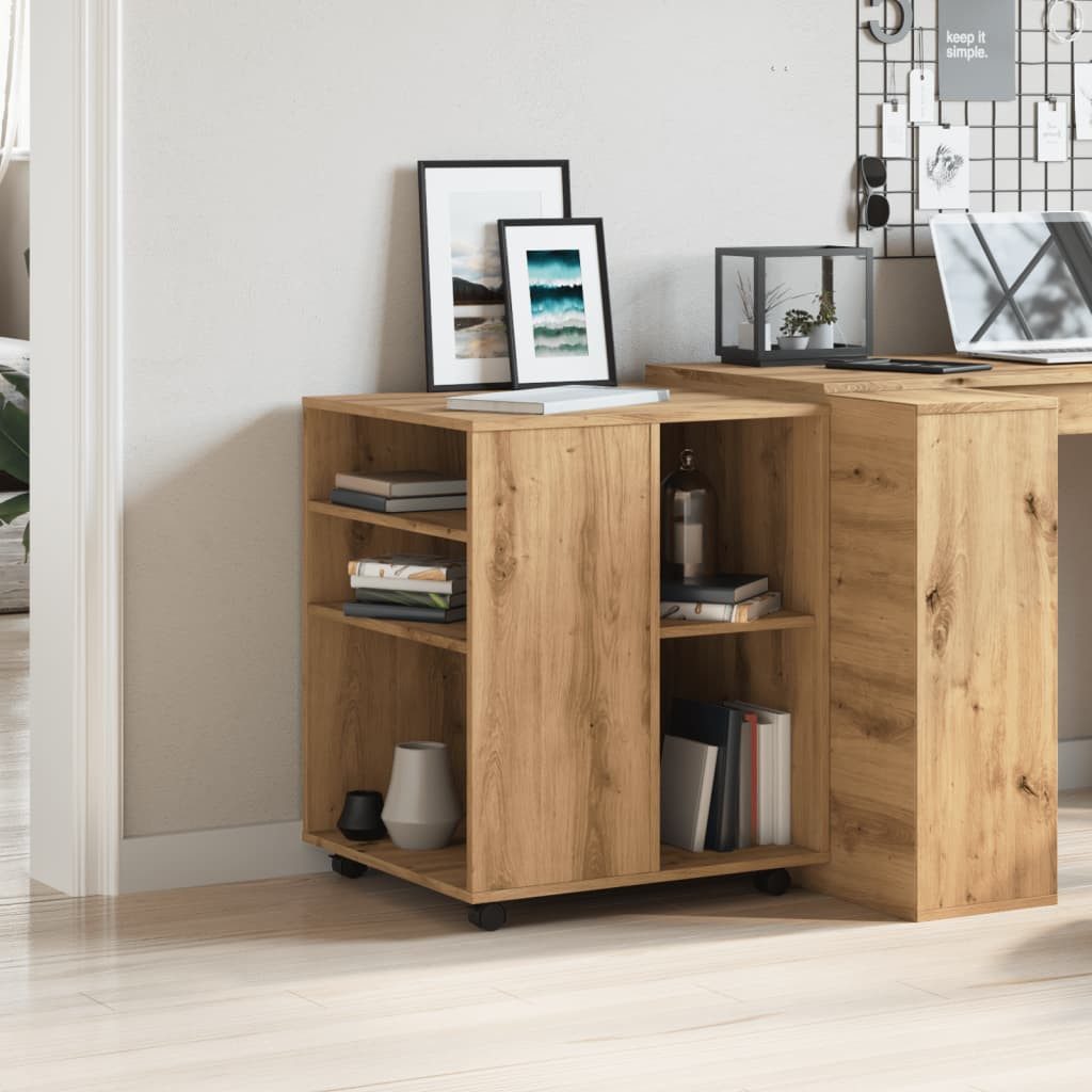vidaXL Fächerschrank Rollschrank Artisan-Eiche 60x53x72 cm günstig online kaufen