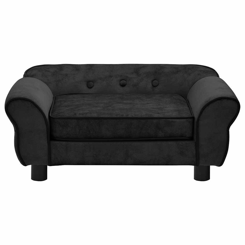 vidaXL Tierbett, Hundesofa Schwarz 72x45x30 cm Plüsch