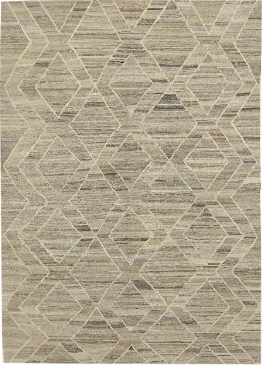 Orientteppich Kelim Berber Design 207x287 Handgewebter Moderner Orientteppich, Nain Trading, rechteckig, Höhe: 3 mm