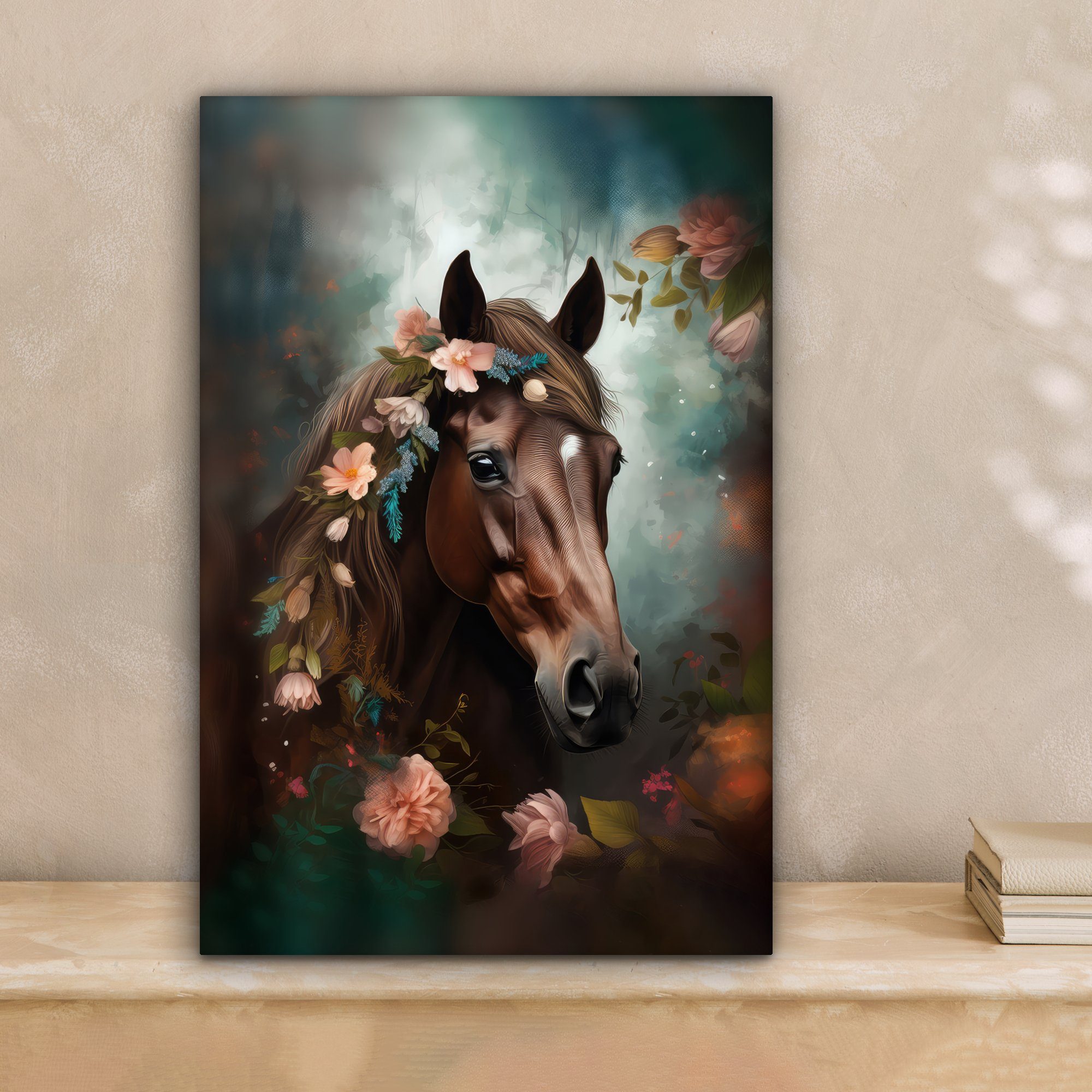 OneMillionCanvasses® Leinwandbild Pferd - Natur - günstig online kaufen