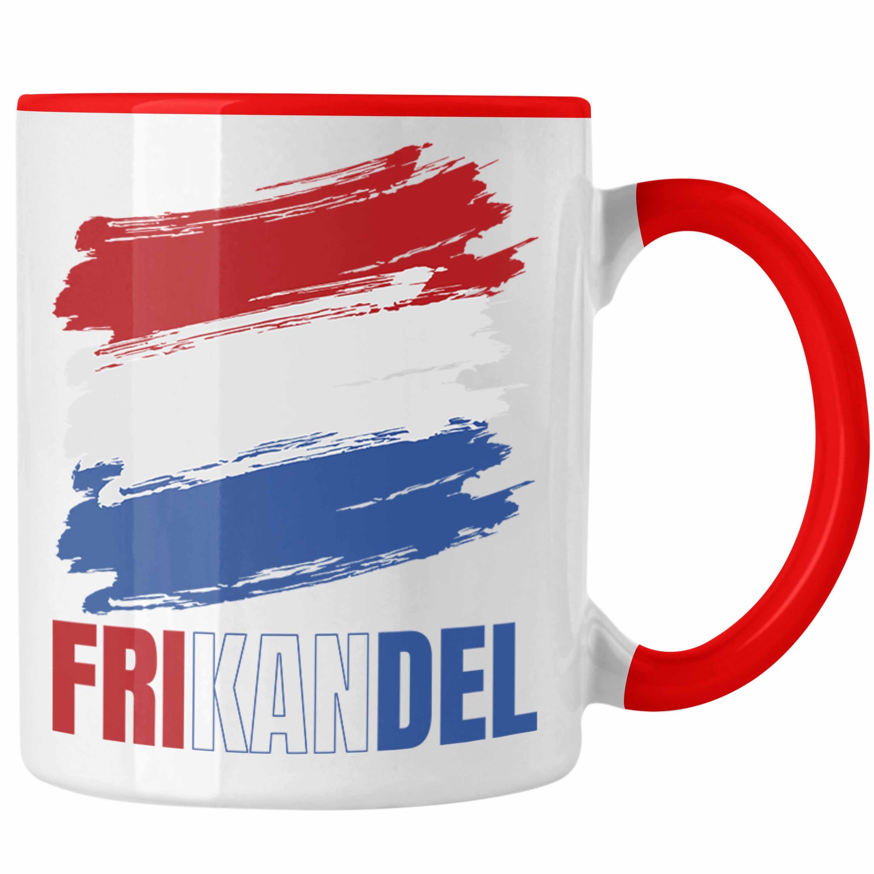 Frikande Geschenk Tasse Fan Kaffee-Becher Rot Holländer Holland Trendation Tasse