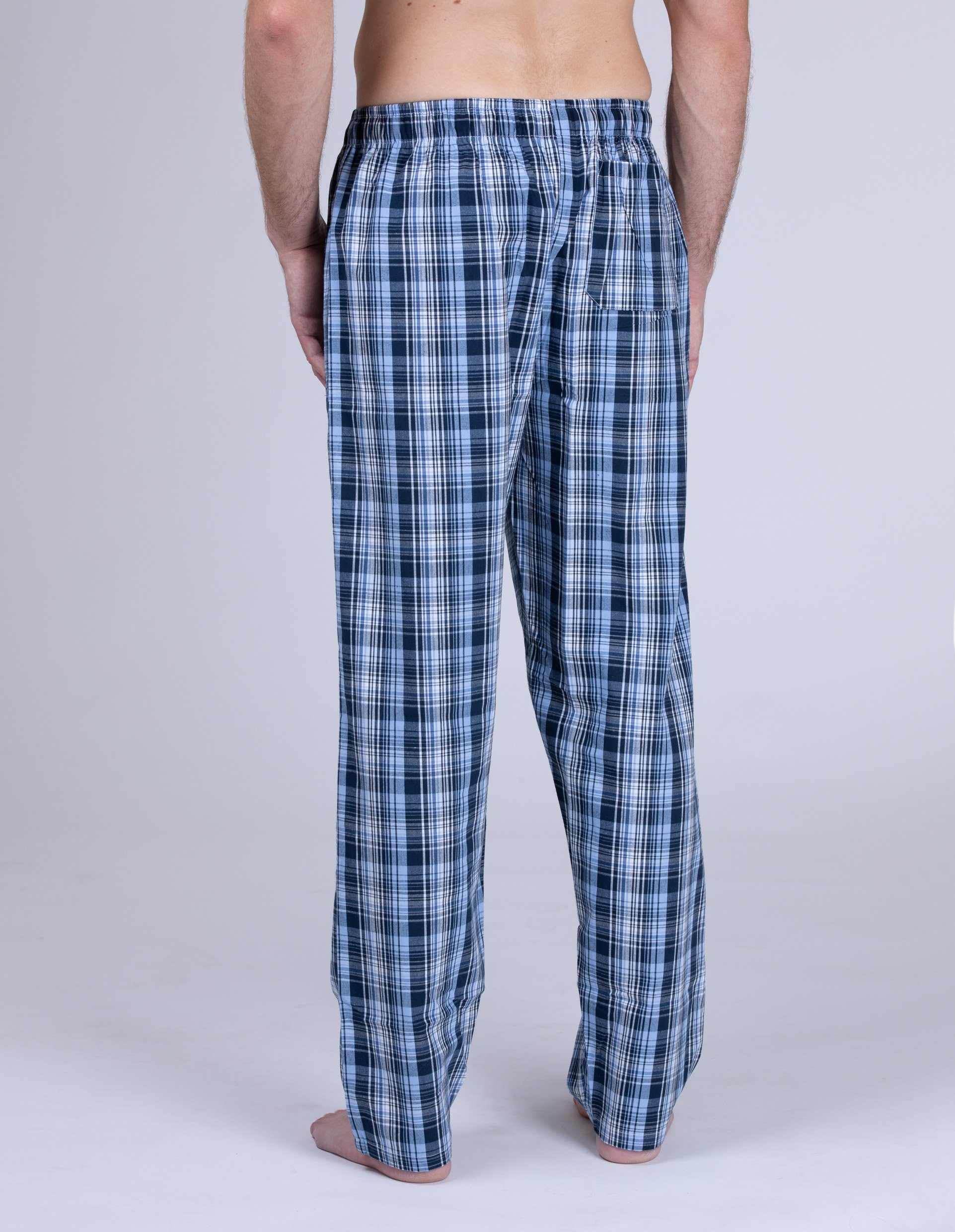 Moonline Schlafhose Herren Webhose Freizeithose Loungewear aus 100% Baumwol günstig online kaufen