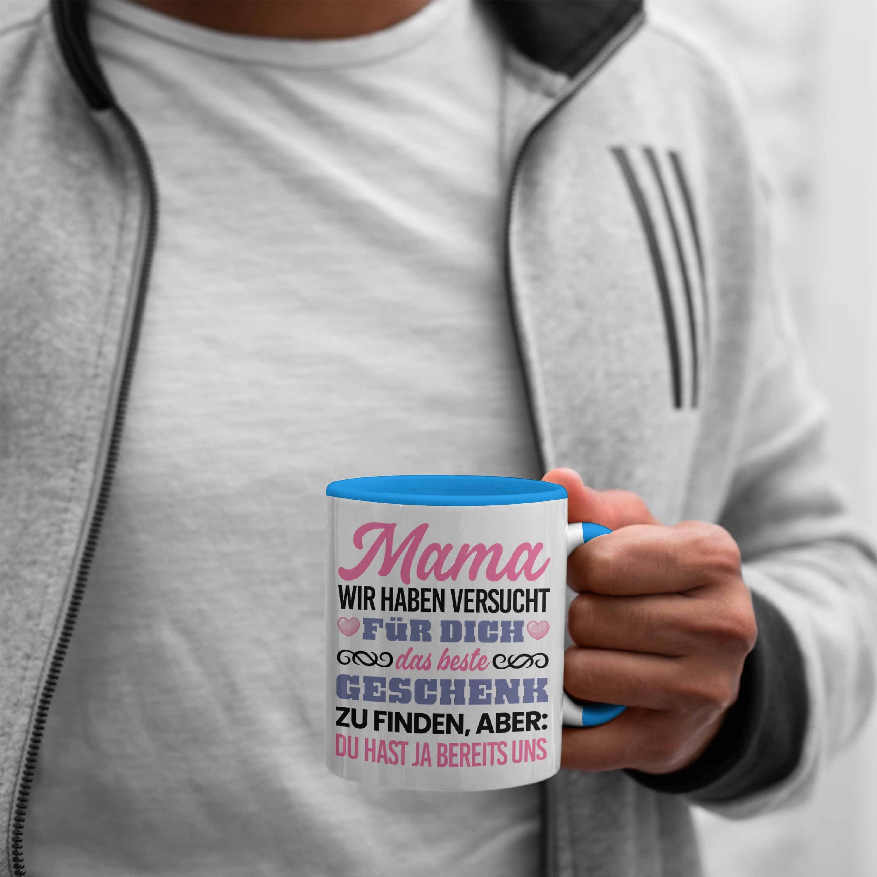 Trendation Tasse Mama Tasse Geschenk Geburtstag Weihnachten zum Blau Muttertag Geschenkidee