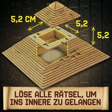 ESC, Escape Welt Spiel, Knobelspiel QUEST PYRAMIDE - tolles Puzzle mit einem Hauch von Ägypten, Holzspiel