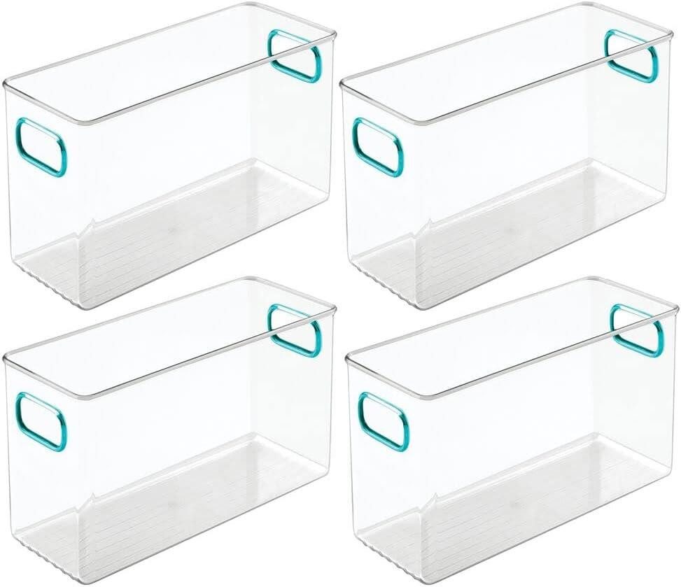 mDesign Aufbewahrungssystem mDesign Aufbewahrung Organizer Behälter 4er-Set Kunststoff Transpare