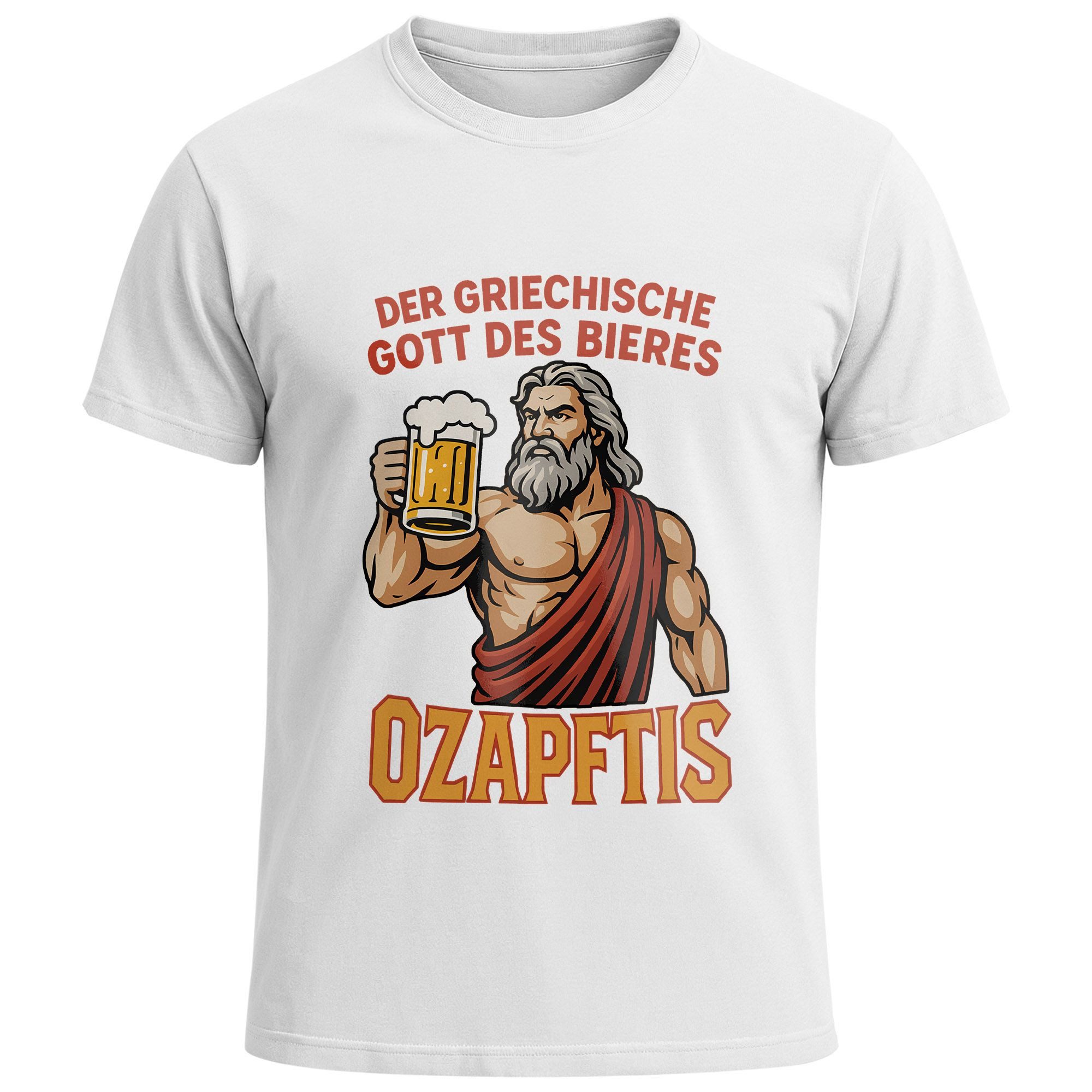 MoonWorks Print-Shirt Herren T-Shirt für das Oktoberfest Griechische Gott O günstig online kaufen