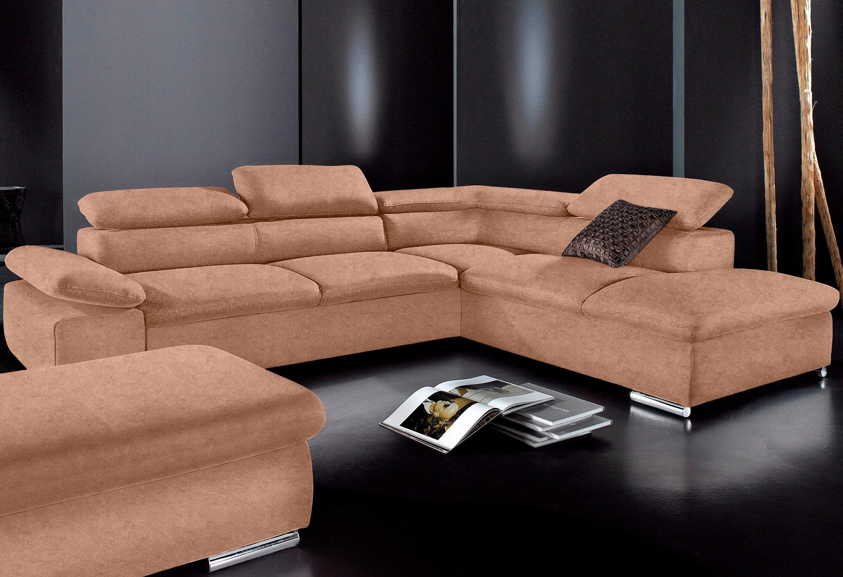 sit&more Ecksofa Alcudia L-Form, wahlweise mit Bettfunktion, inklusive Arm- günstig online kaufen