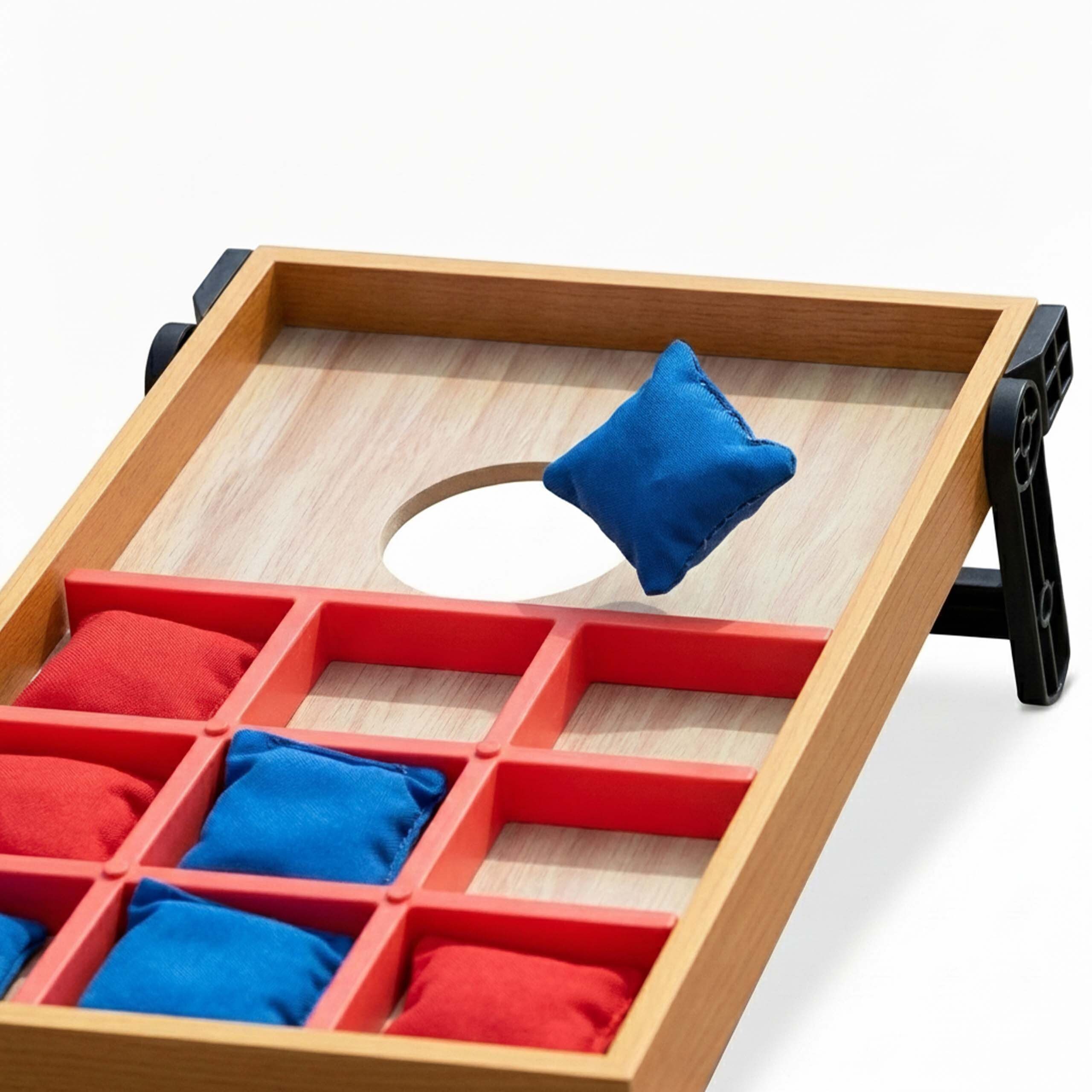 relaxdays Spielesammlung 2 in 1 Wurfspiel Cornhole & Tic Tac Toe