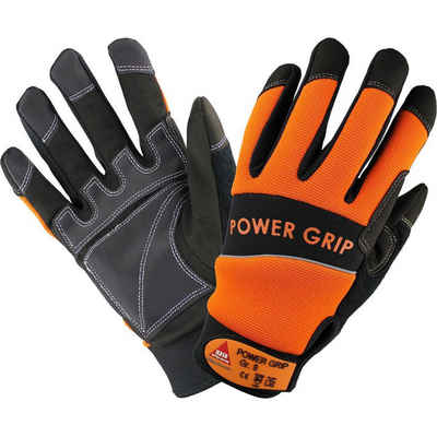 Hase Arbeitshandschuh-Set Power Grip Arbeitshandschuhe orange/schwarz