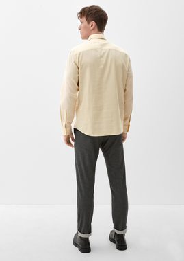 s.Oliver Langarmhemd Regular: Hemd in Chambray-Qualität
