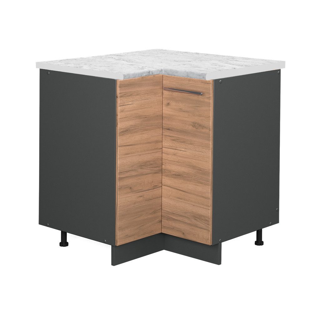 Vicco Eckunterschrank Fame-Line, Goldkraft Eiche/Anthrazit, 80.5 günstig online kaufen
