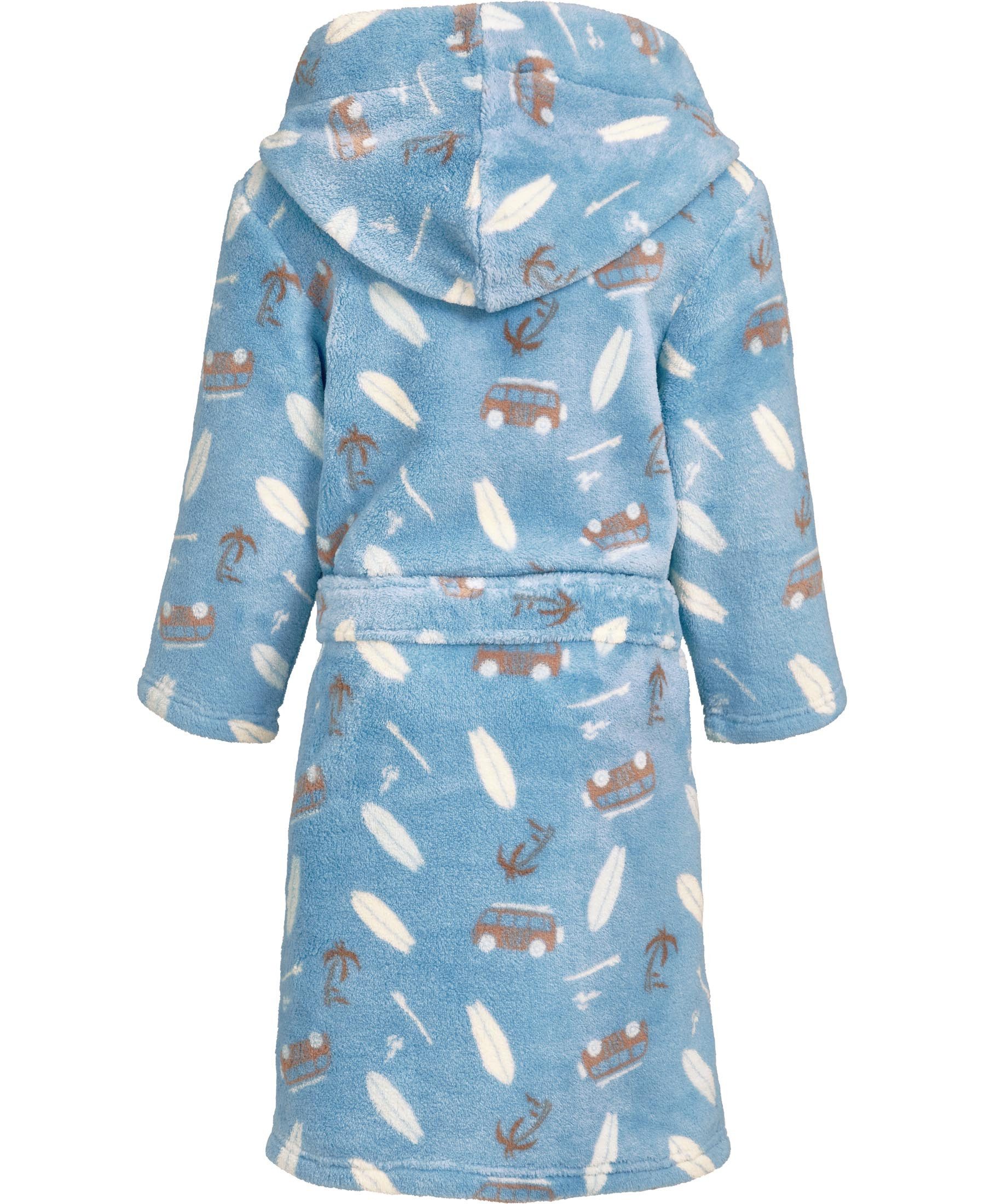 Playshoes Kinderbademantel Fleece-Bademantel Surf-Bus