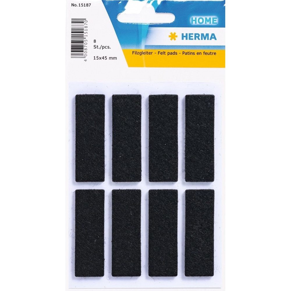 HERMA Etiketten 15187 - Filzgleiter - schwarz