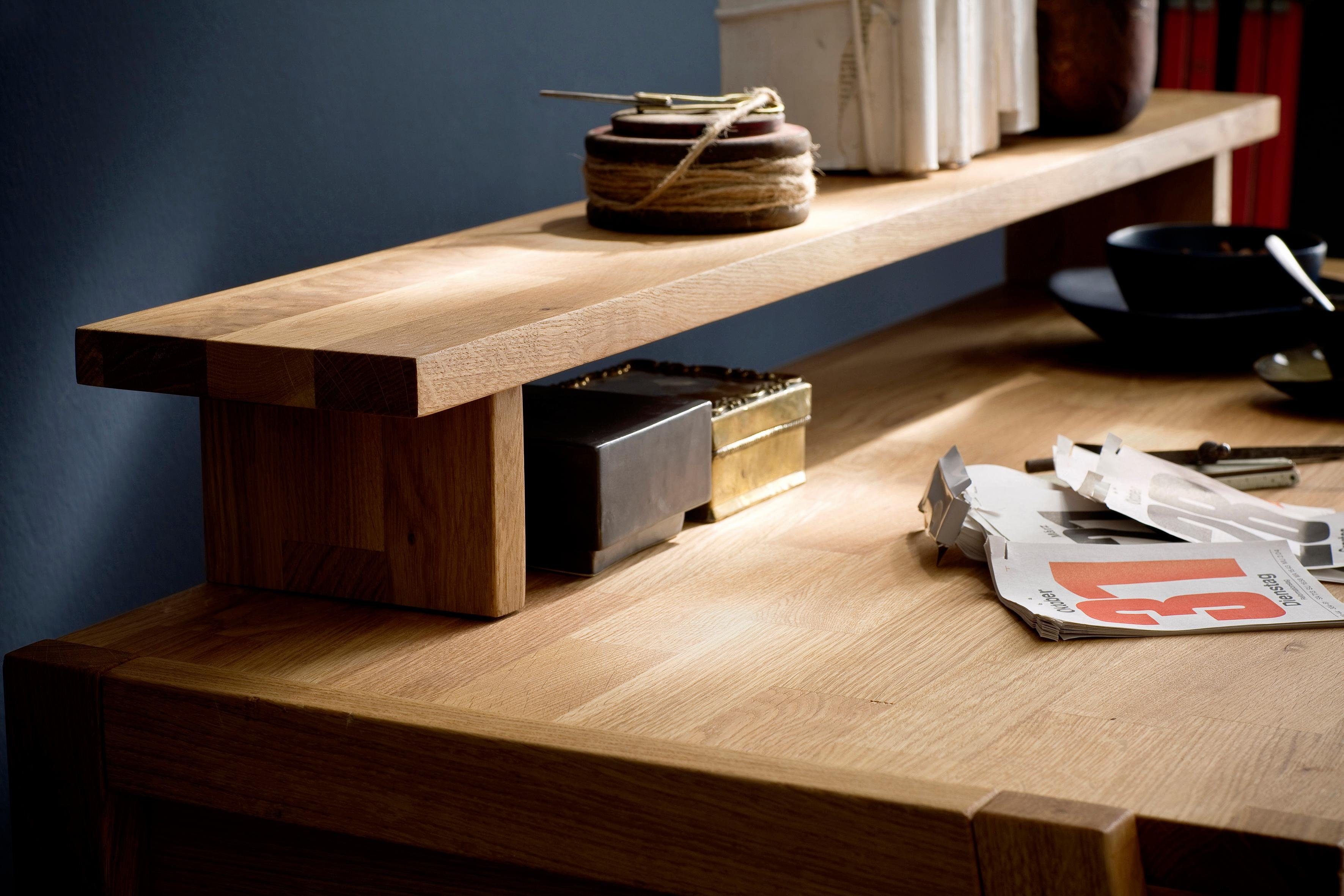 Home affaire Tischaufsatz »Dura«, aus massivem Wildeichenholz, passend zum  Schreibtisch Serienname Dura