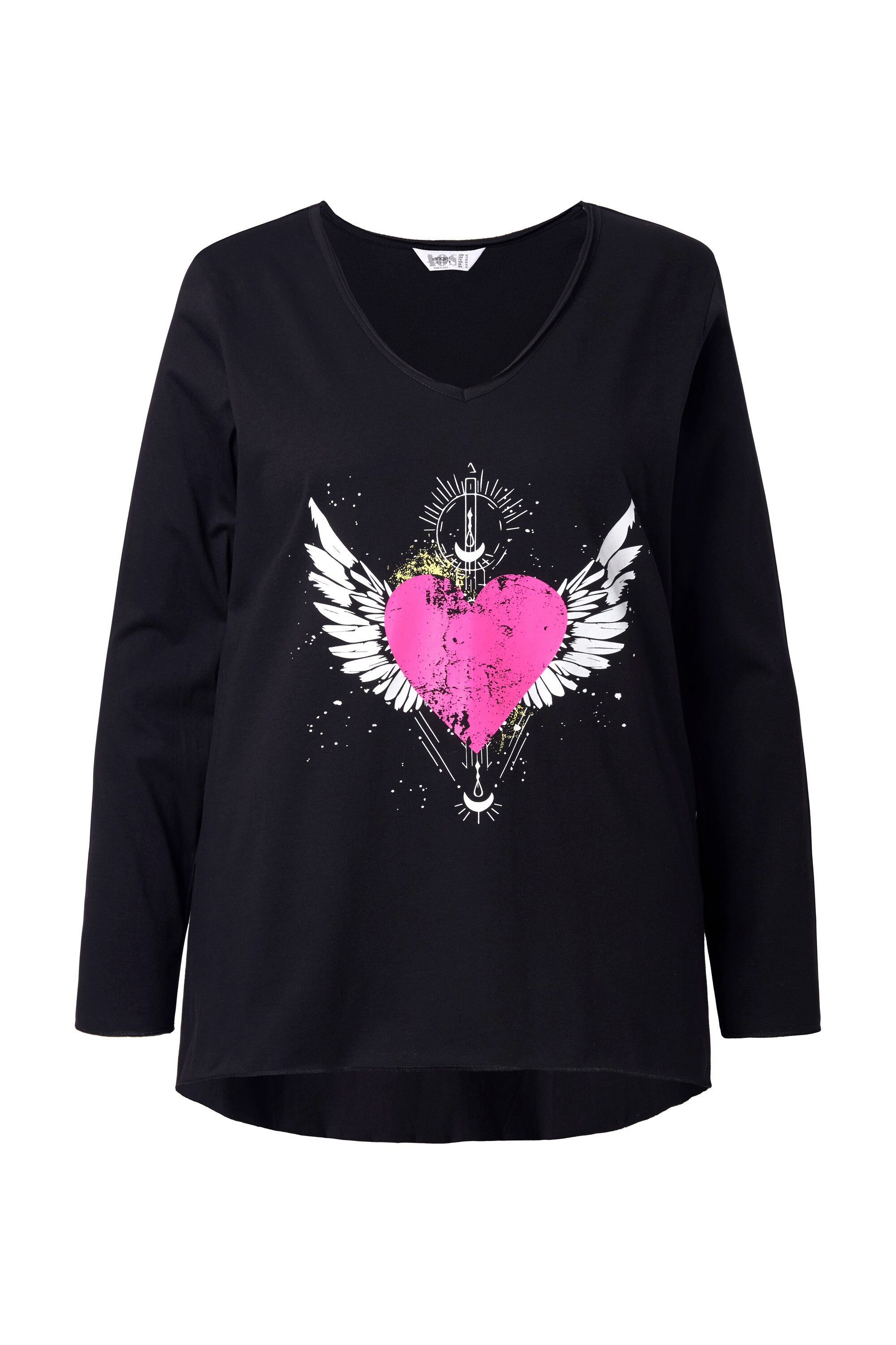 Angel of Style T-Shirt Langarmshirt A-Linie Herz-Motiv günstig online kaufen