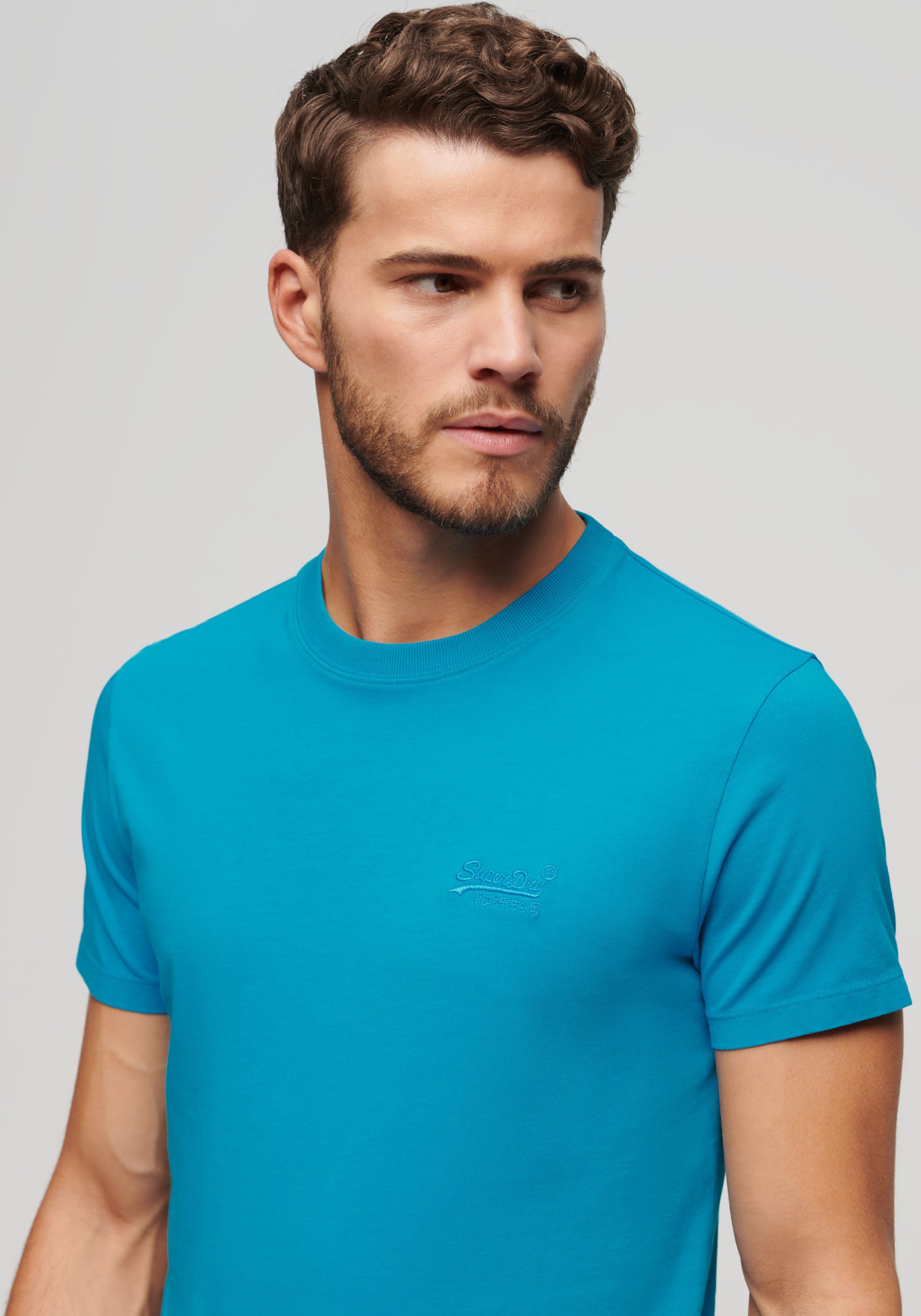 Superdry Rundhalsshirt ESSENTIAL LOGO EMB NEON günstig online kaufen