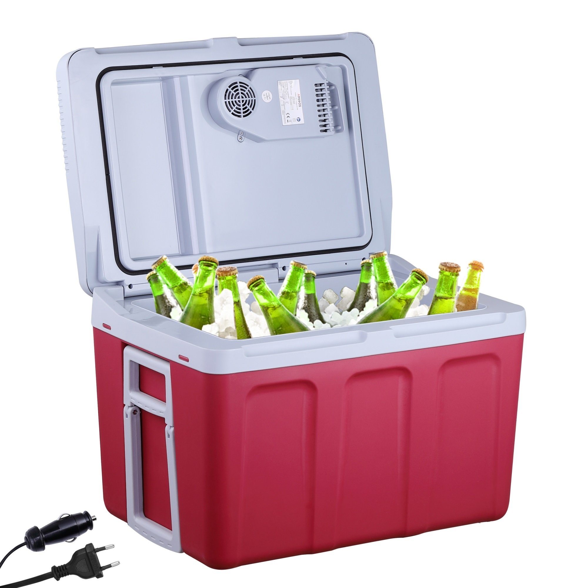 Arebos Elektrische Kühlbox 40L, Mobil Kühlschrank ECO Modus, Kühlen & Warmhalten, 2 Programme: COLD & HOT
