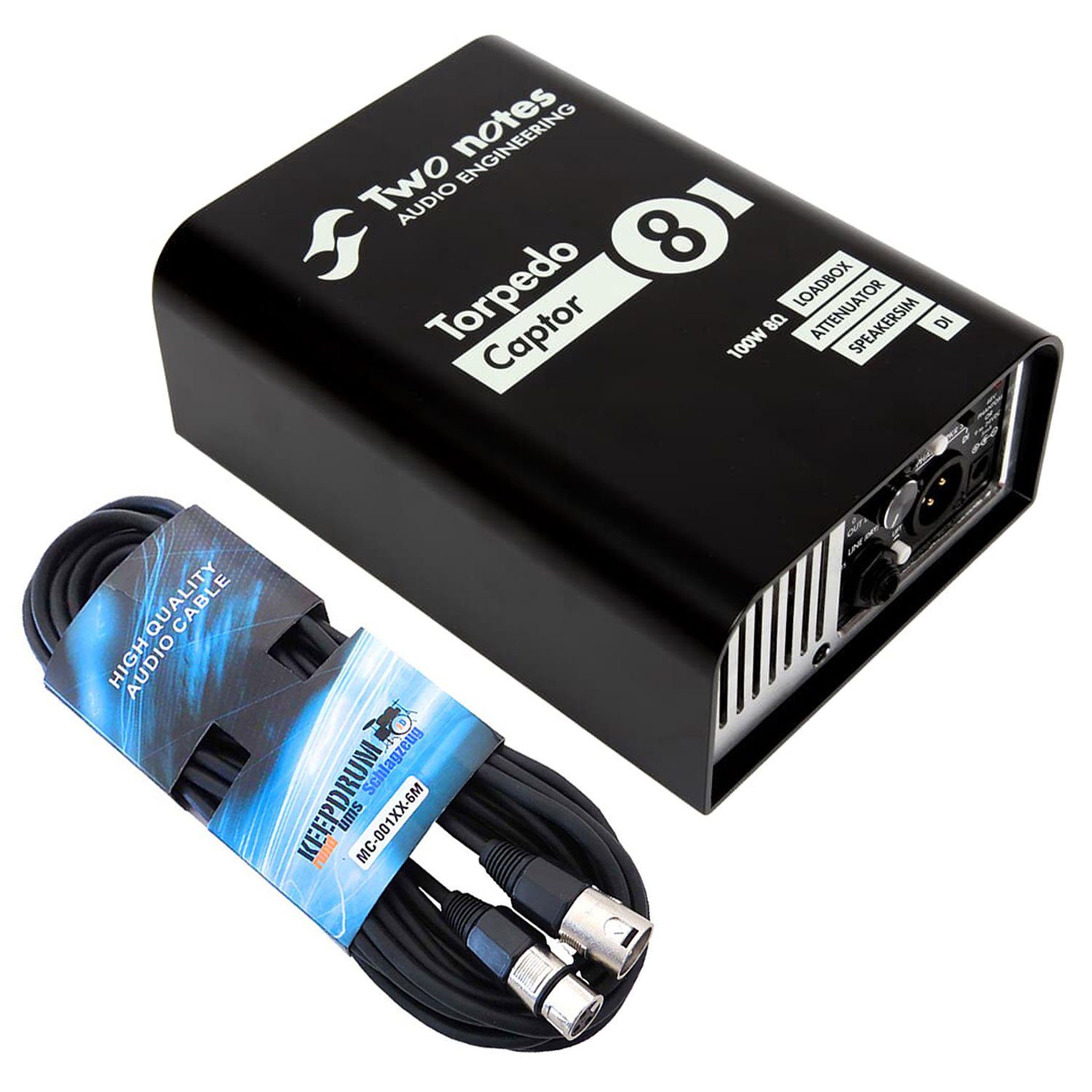 E-Gitarre Torpedo Captor 8 Loadbox mit XLR-Kabel