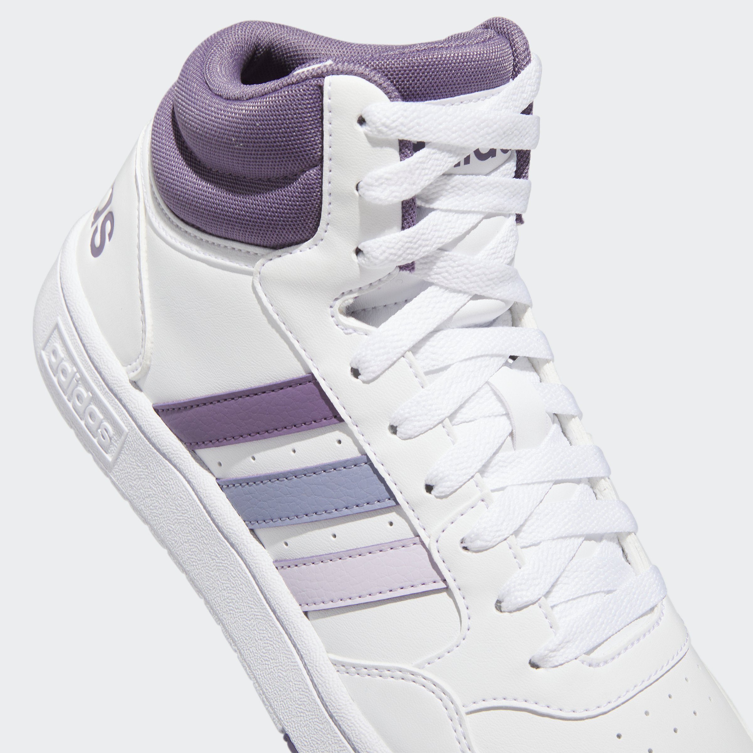 adidas Sportswear HOOPS 3.0 MID Silver Silver Dawn White Violet / Sneaker Cloud 
