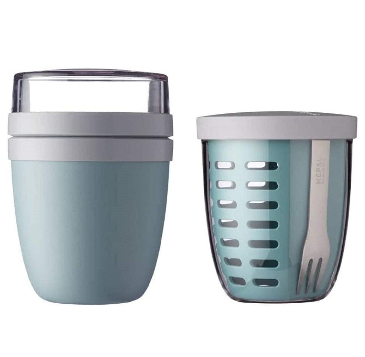 Lunchbox Ellipse Lunchpot mit Fruitpot Lunchbox Essensbehälter (Nordic Green)