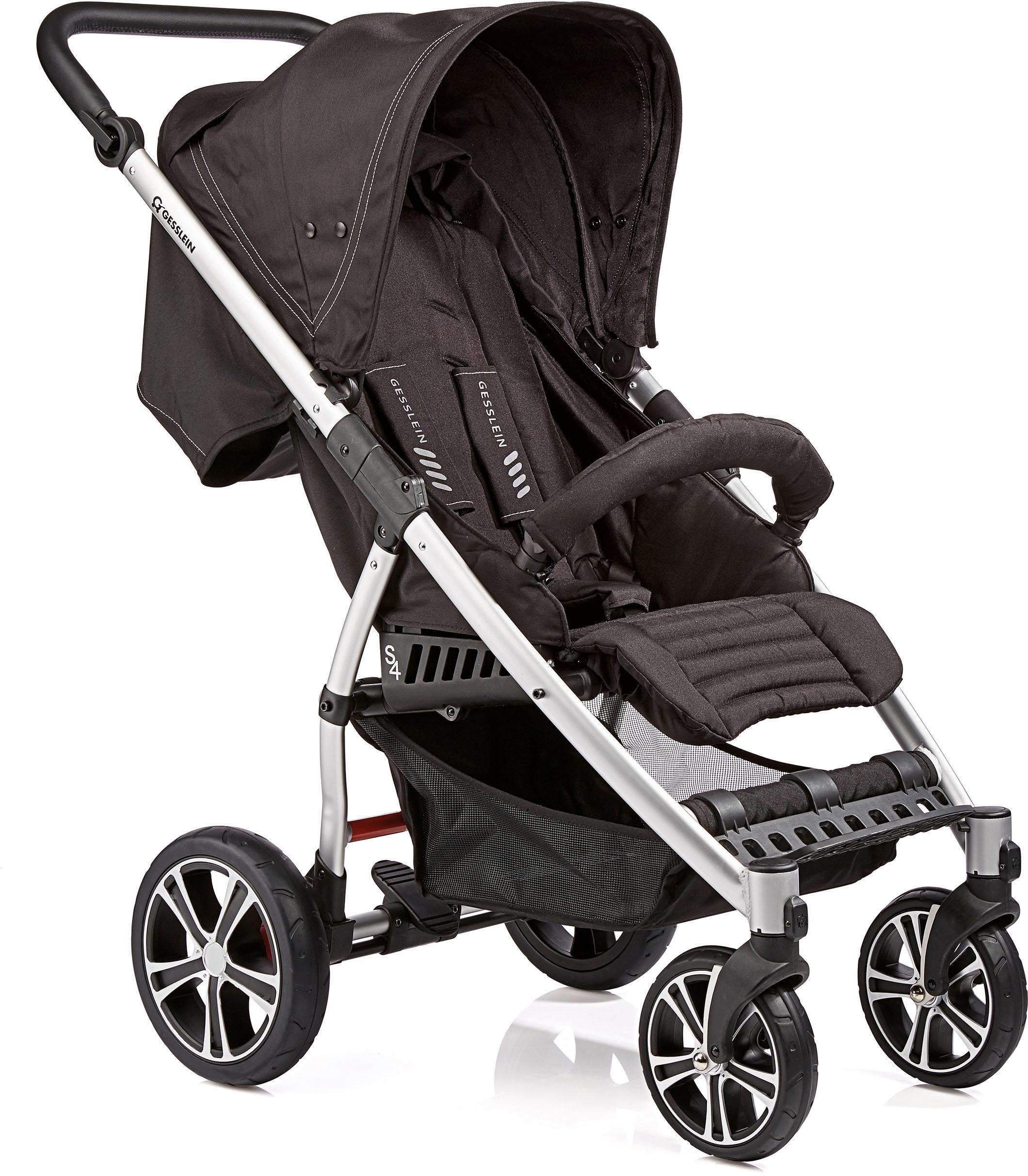 Gesslein KinderBuggy »S4 Air+ Eloxiert/Black, Black«, mit schwenkbaren Vorderrädern