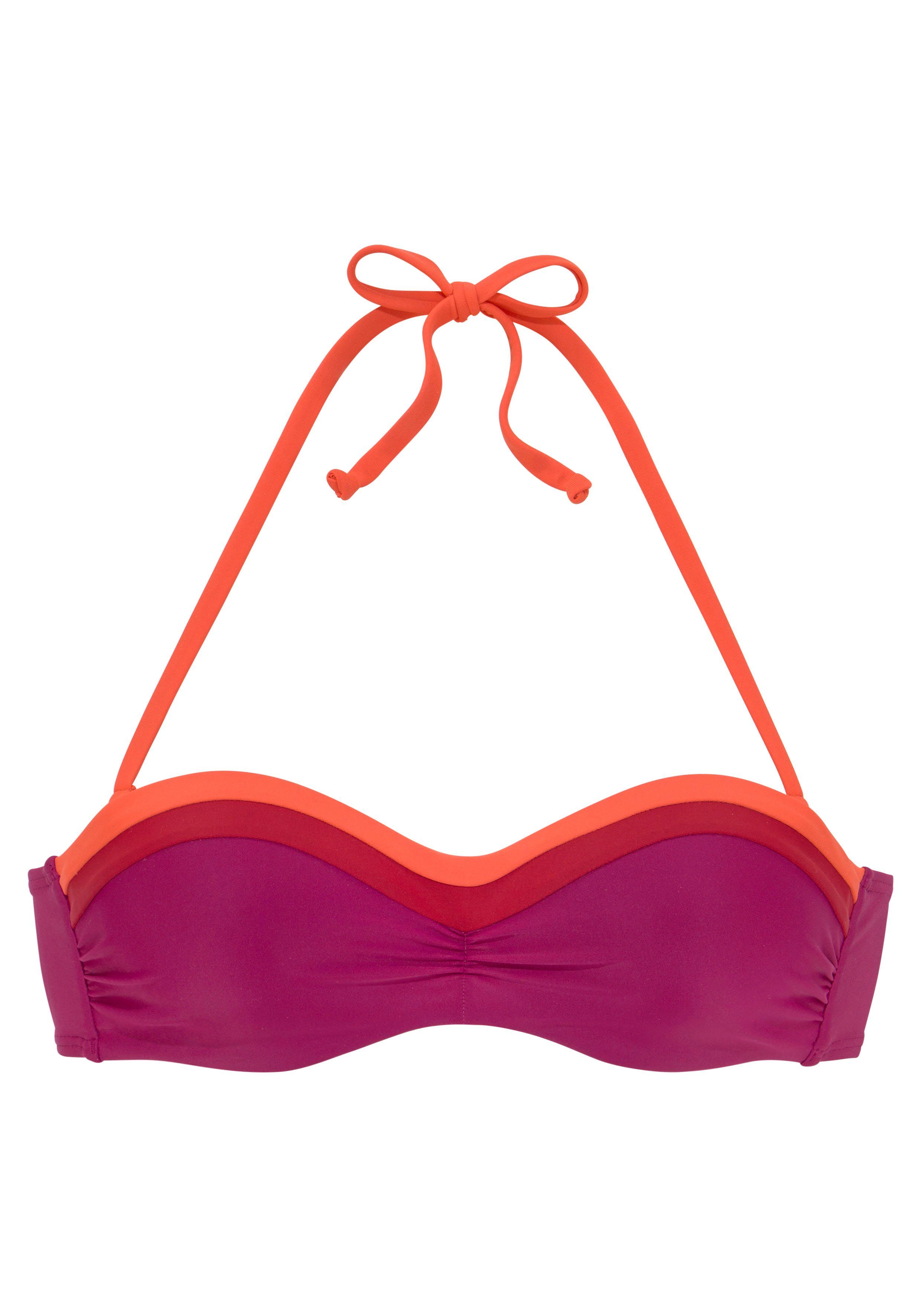 s.Oliver Bügel-Bandeau-Bikini-Top Yella, mit kontrastfarbenen Details günstig online kaufen