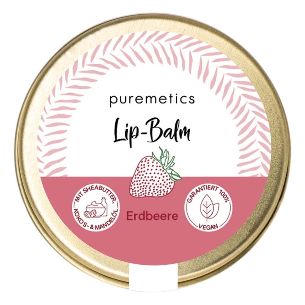 puremetics Lippenpflegestift Lip Balm - Erdbeere 10ml
